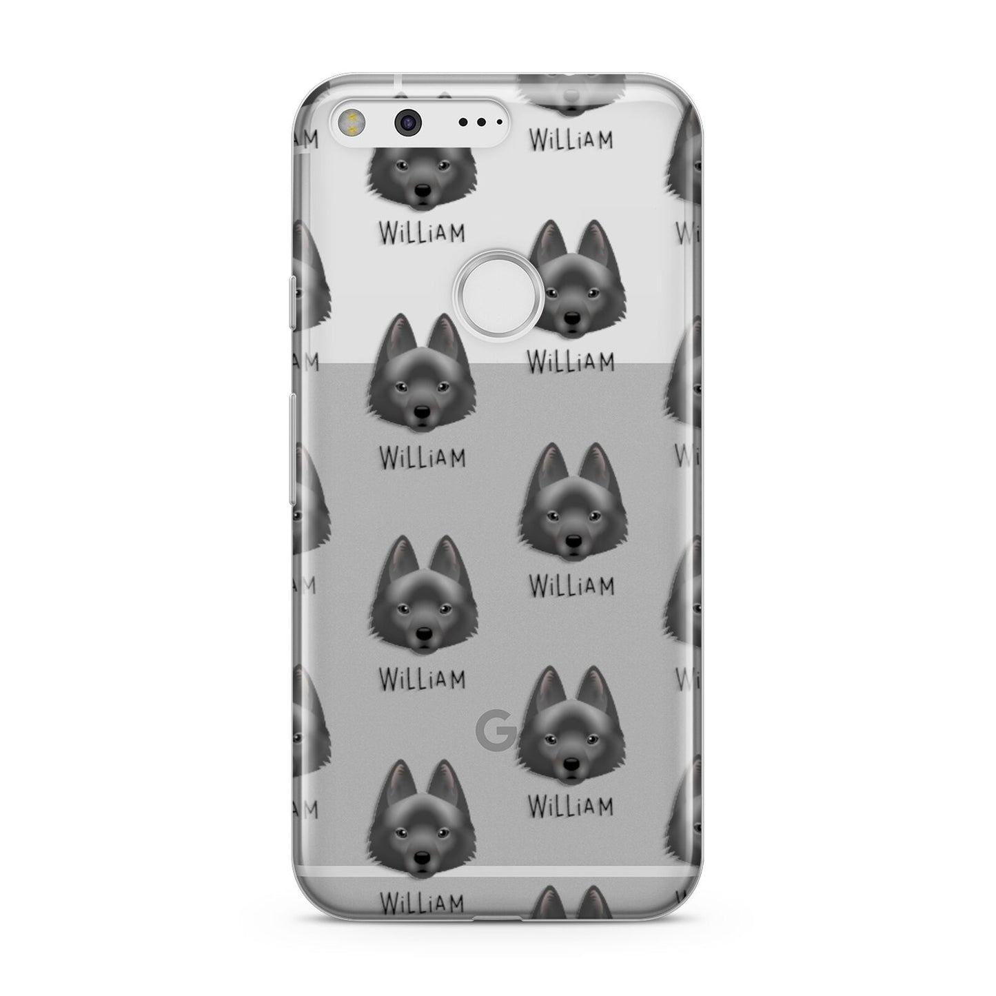 Schipperke Icon with Name Google Pixel Case