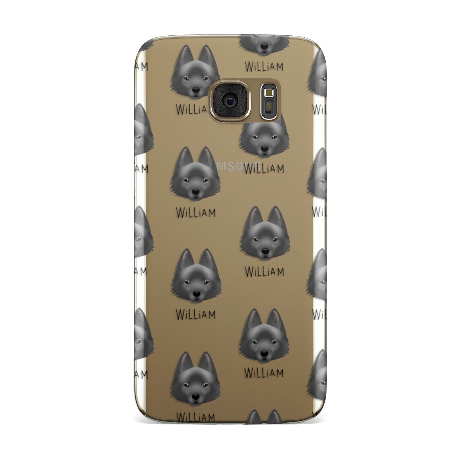 Schipperke Icon with Name Samsung Galaxy Case