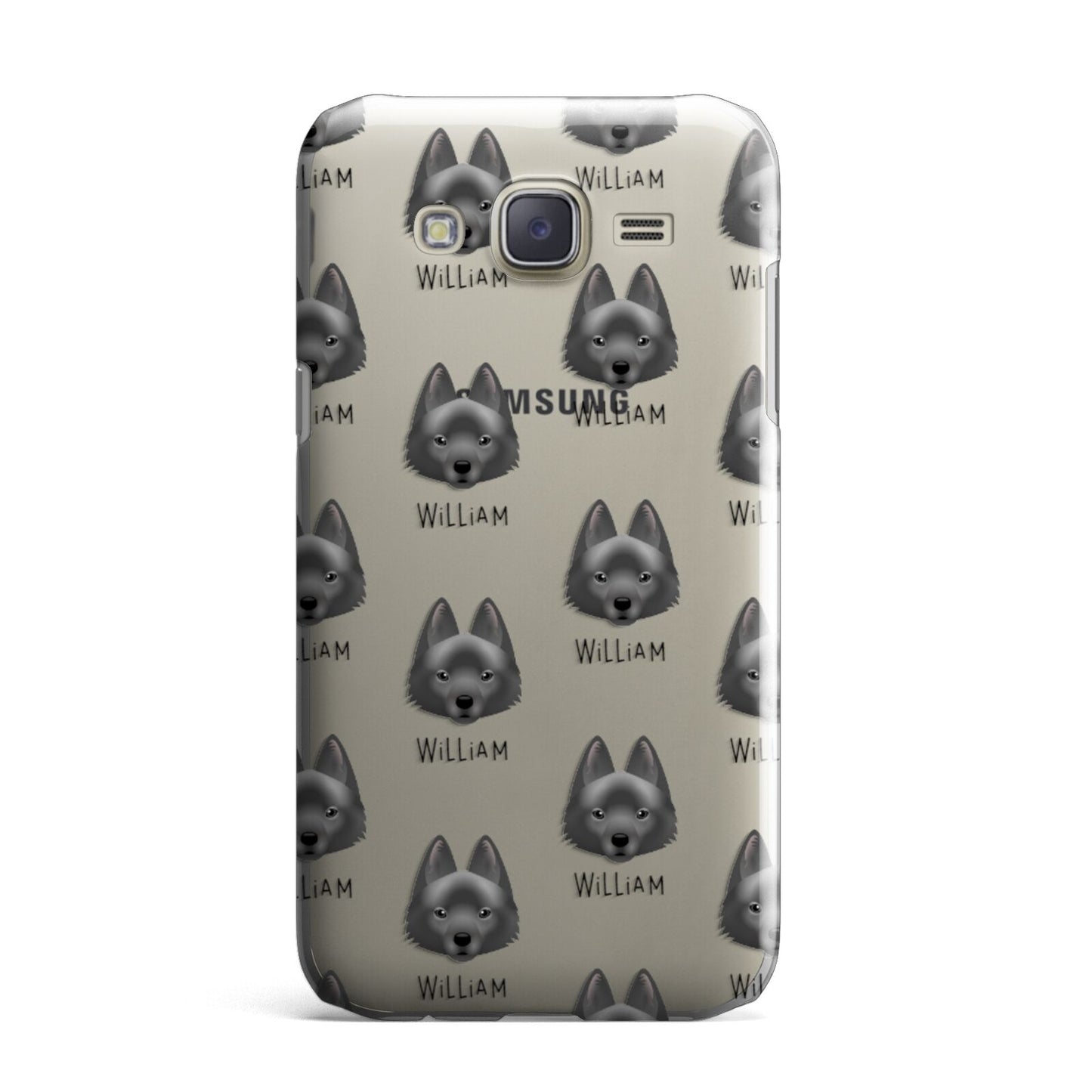 Schipperke Icon with Name Samsung Galaxy J7 Case