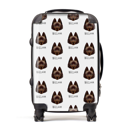 Schipperke Icon with Name Suitcase