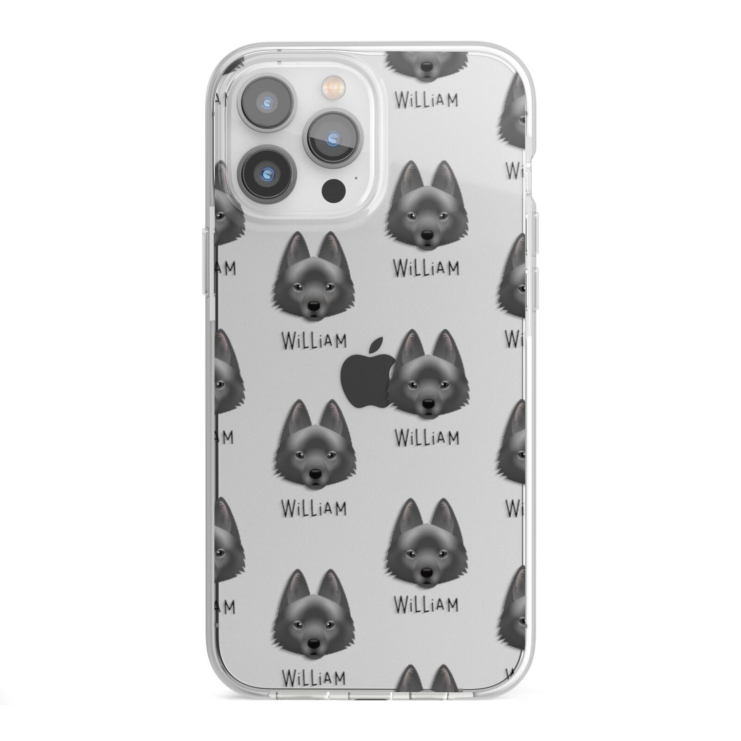 Schipperke Icon with Name iPhone 13 Pro Max TPU Impact Case with White Edges