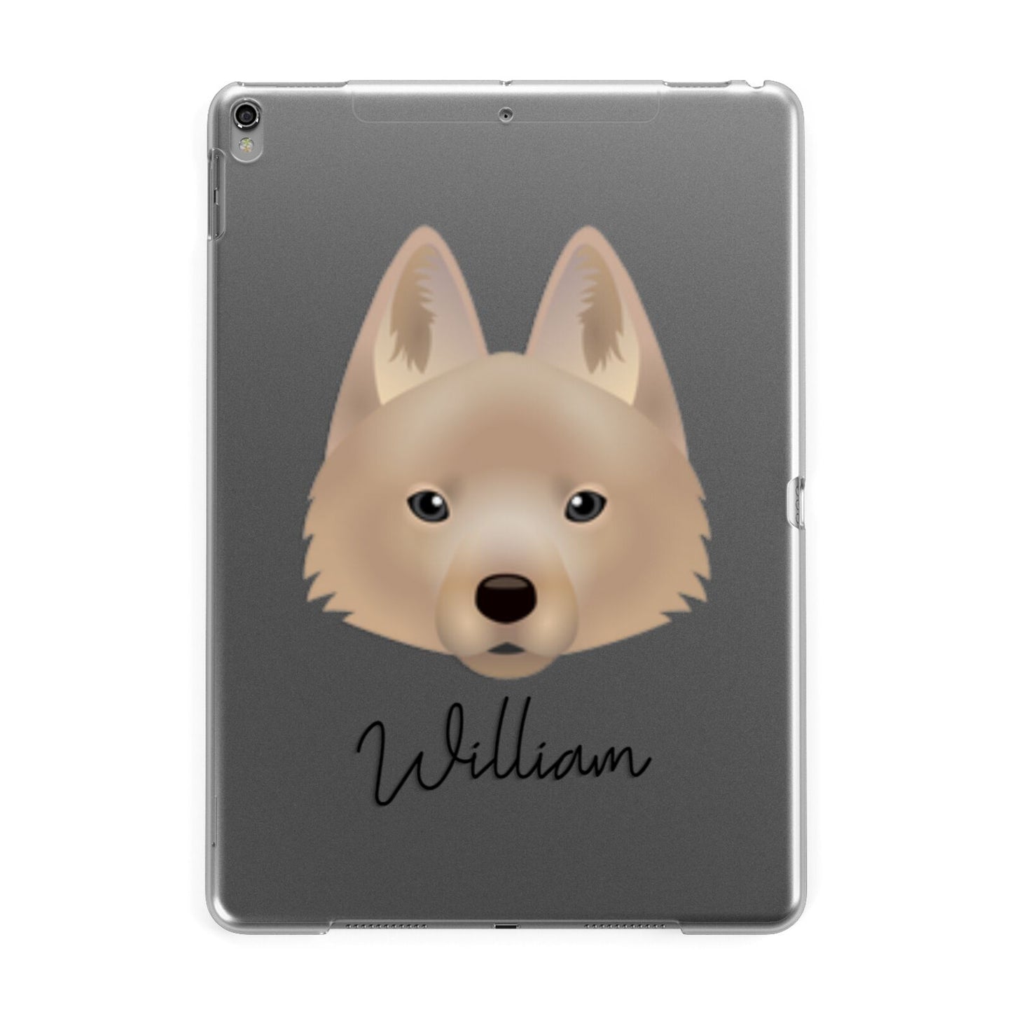 Schipperke Personalised Apple iPad Grey Case