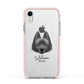 Schipperke Personalised Apple iPhone XR Impact Case Pink Edge on Silver Phone