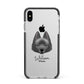 Schipperke Personalised Apple iPhone Xs Max Impact Case Black Edge on Silver Phone