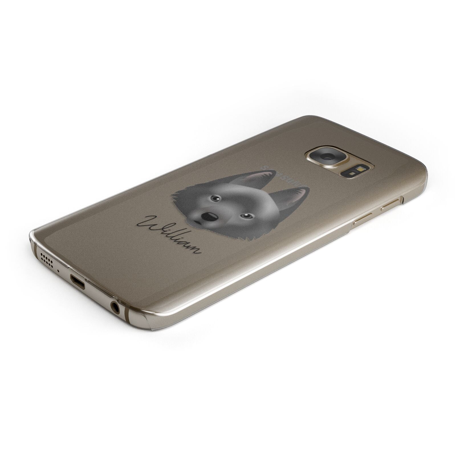 Schipperke Personalised Samsung Galaxy Case Bottom Cutout