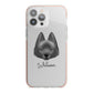 Schipperke Personalised iPhone 13 Pro Max TPU Impact Case with Pink Edges