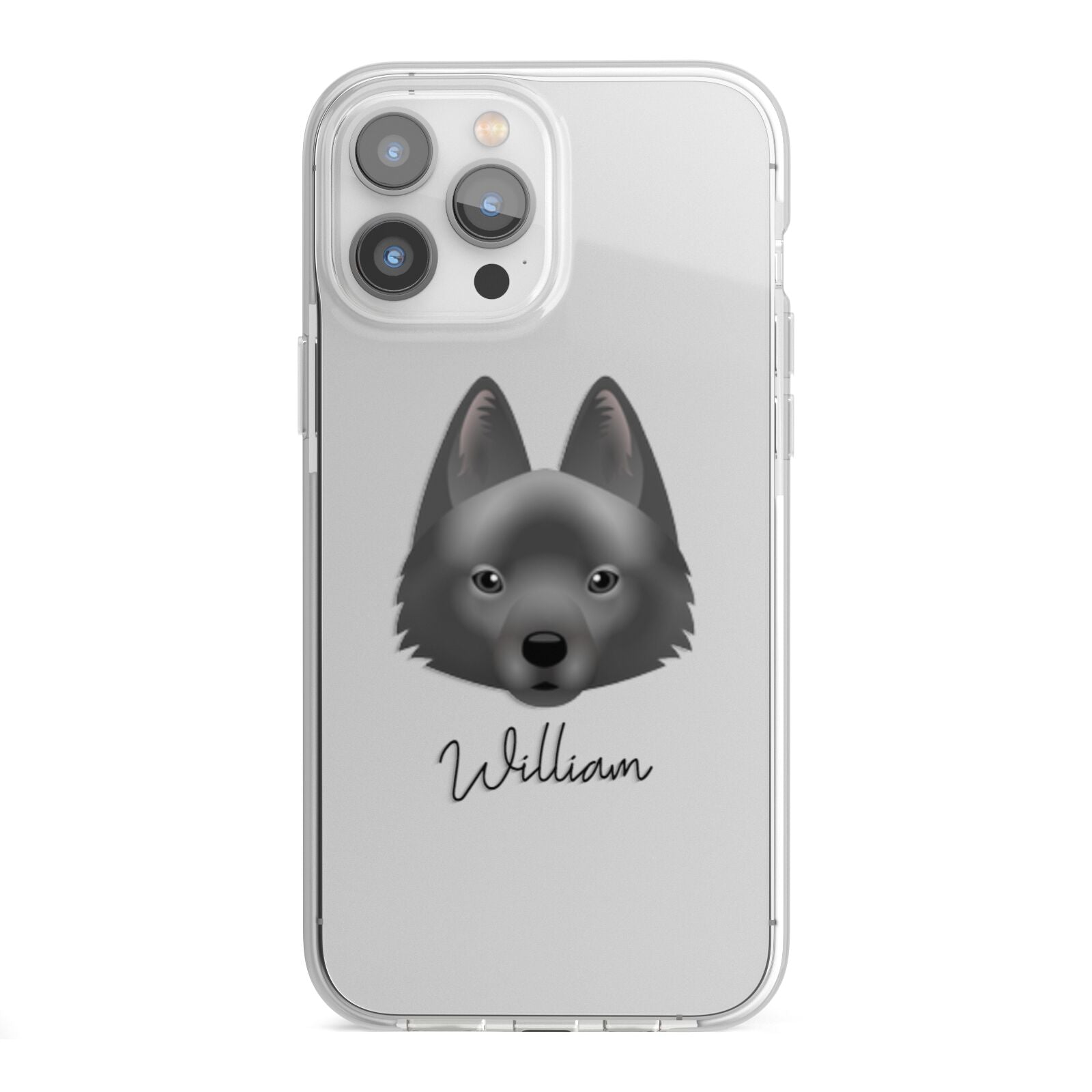 Schipperke Personalised iPhone 13 Pro Max TPU Impact Case with White Edges