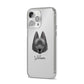 Schipperke Personalised iPhone 14 Pro Max Clear Tough Case Silver Angled Image