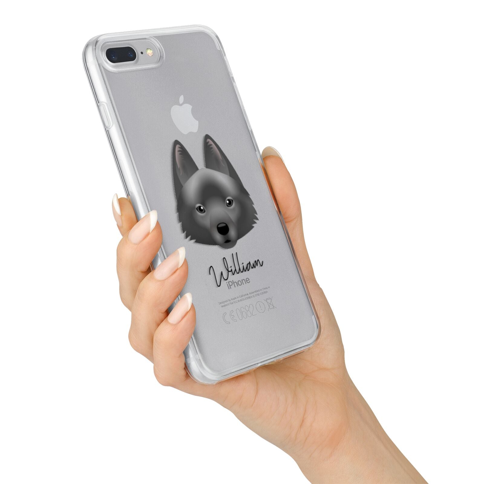 Schipperke Personalised iPhone 7 Plus Bumper Case on Silver iPhone Alternative Image