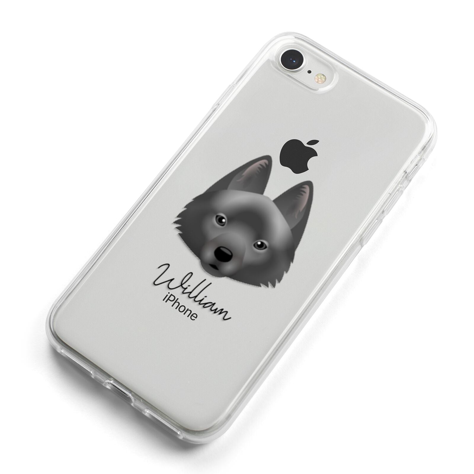 Schipperke Personalised iPhone 8 Bumper Case on Silver iPhone Alternative Image