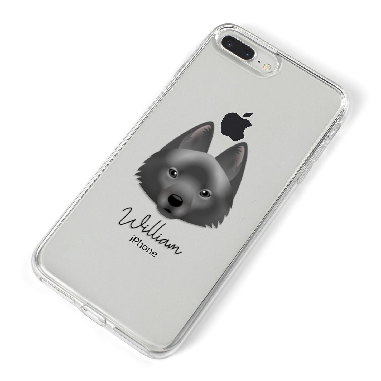 Schipperke Personalised iPhone 8 Plus Bumper Case on Silver iPhone Alternative Image