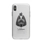 Schipperke Personalised iPhone X Bumper Case on Silver iPhone Alternative Image 1