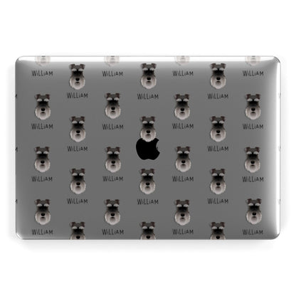 Schnauzer Icon with Name Apple MacBook Case