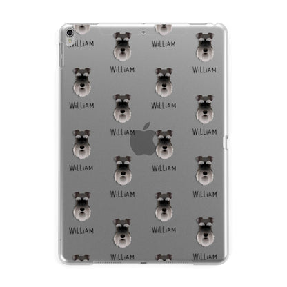 Schnauzer Icon with Name Apple iPad Silver Case