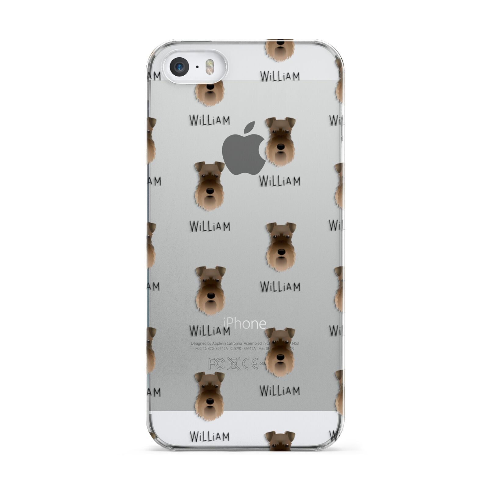 Schnauzer Icon with Name Apple iPhone 5 Case