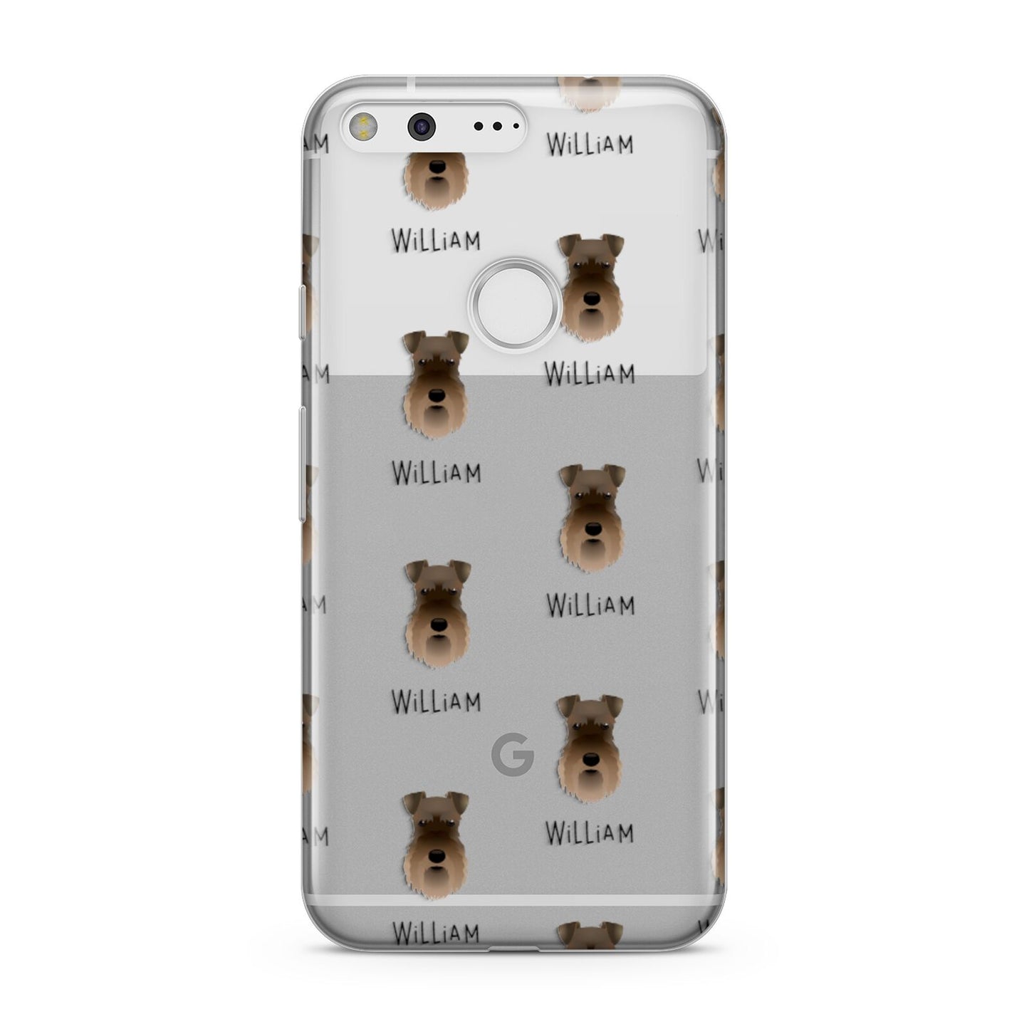 Schnauzer Icon with Name Google Pixel Case