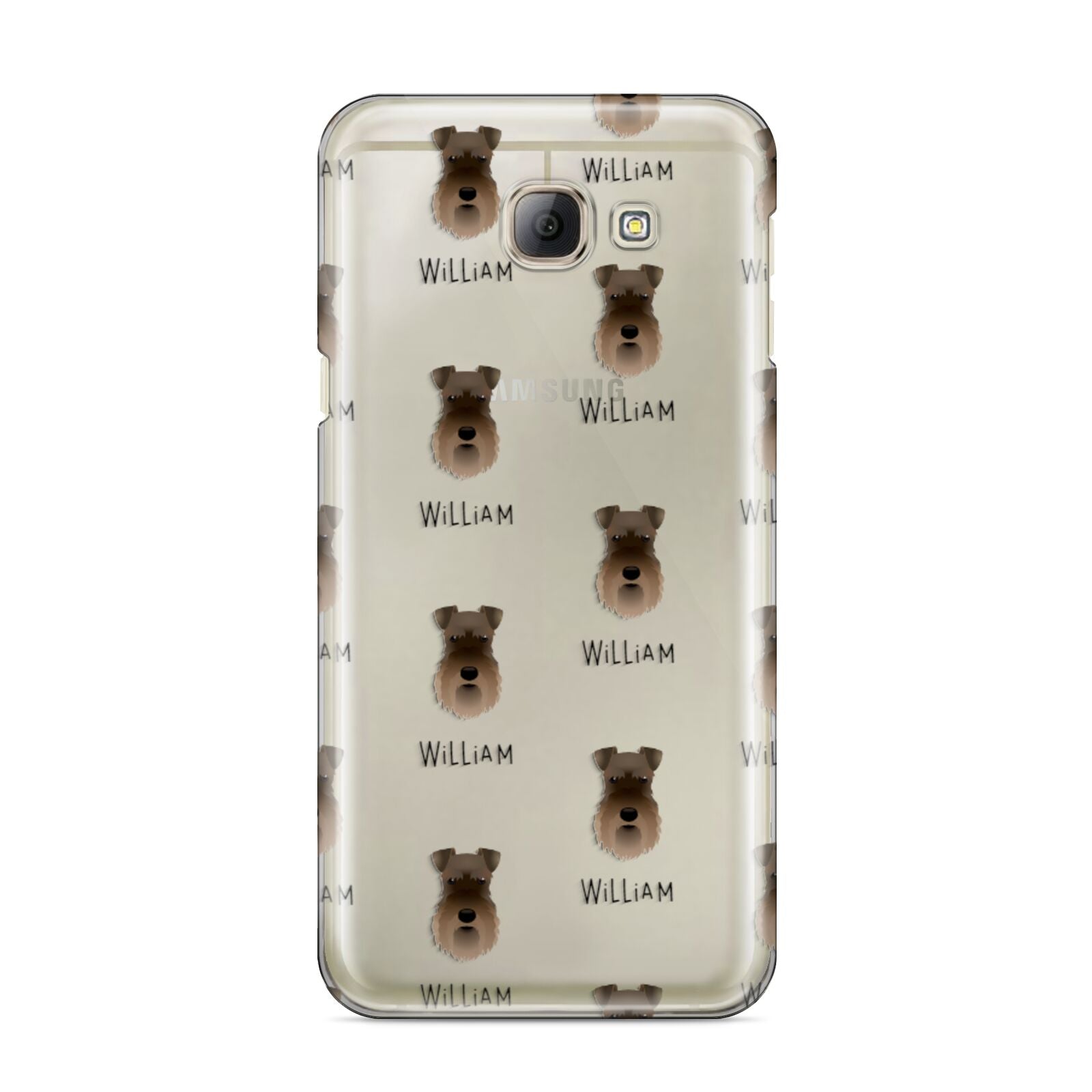 Schnauzer Icon with Name Samsung Galaxy A8 2016 Case