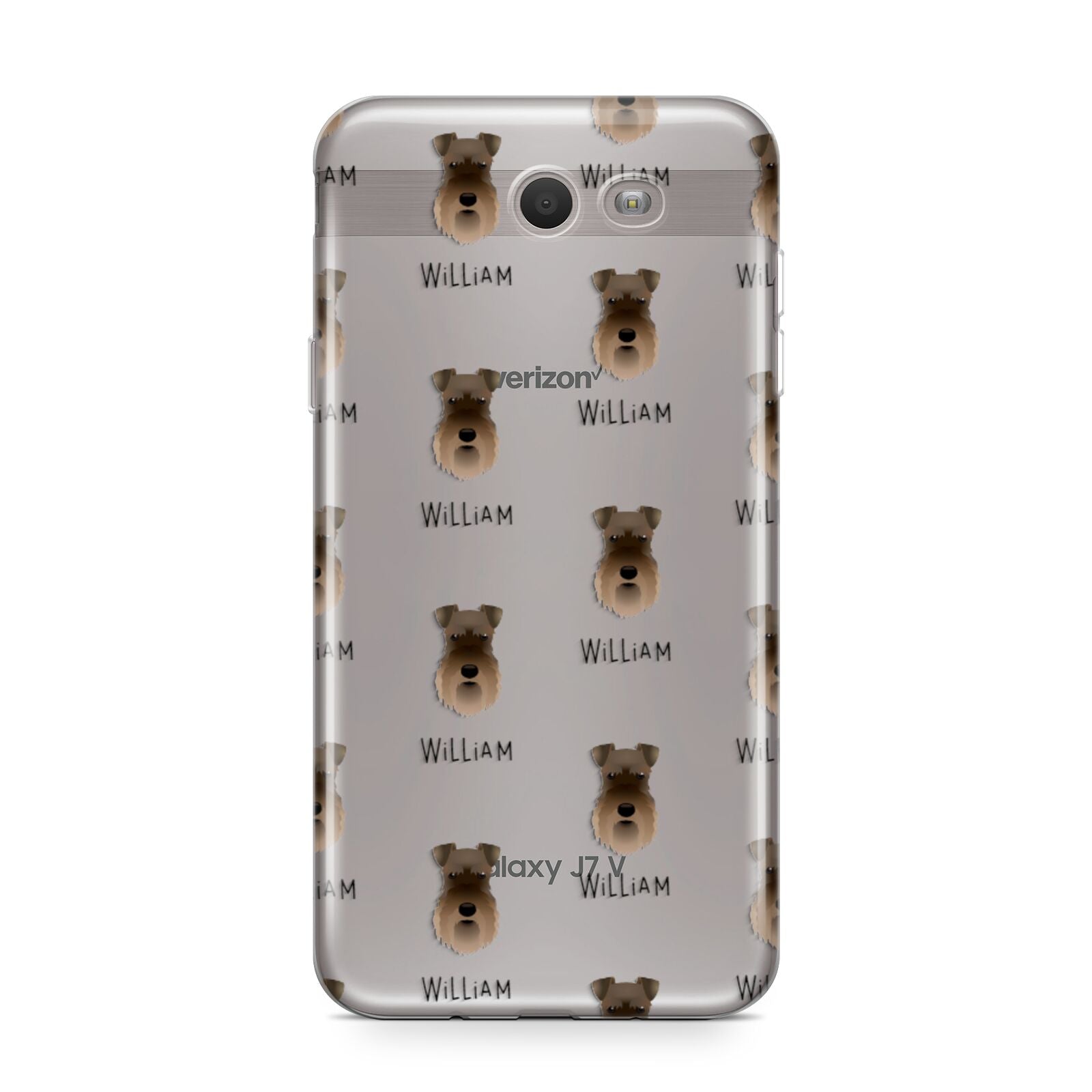 Schnauzer Icon with Name Samsung Galaxy J7 2017 Case