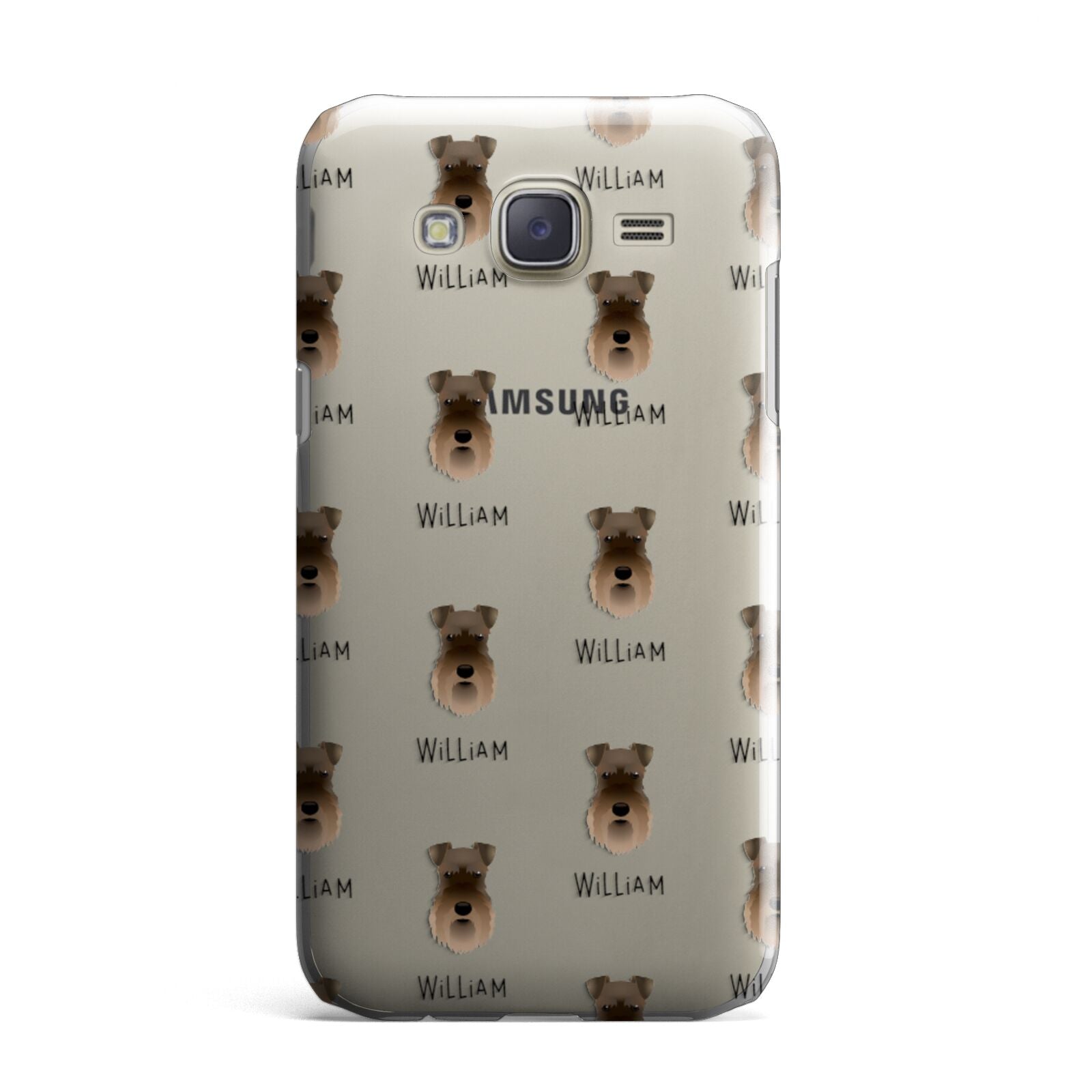 Schnauzer Icon with Name Samsung Galaxy J7 Case