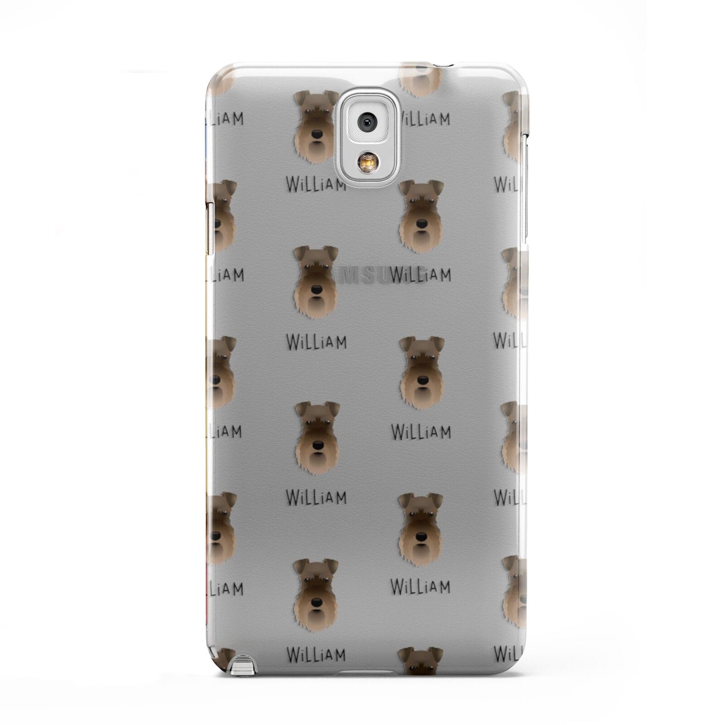 Schnauzer Icon with Name Samsung Galaxy Note 3 Case