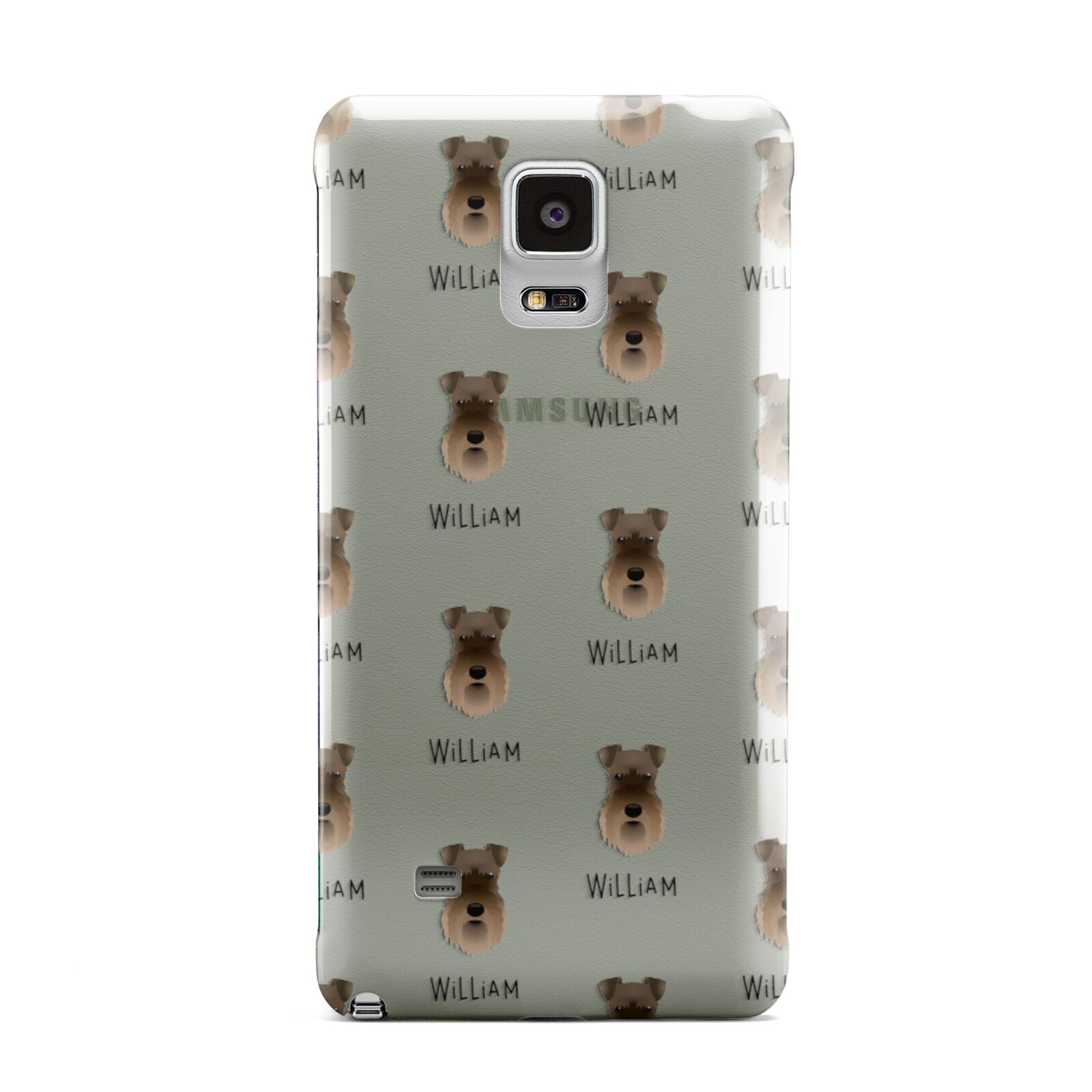 Schnauzer Icon with Name Samsung Galaxy Note 4 Case