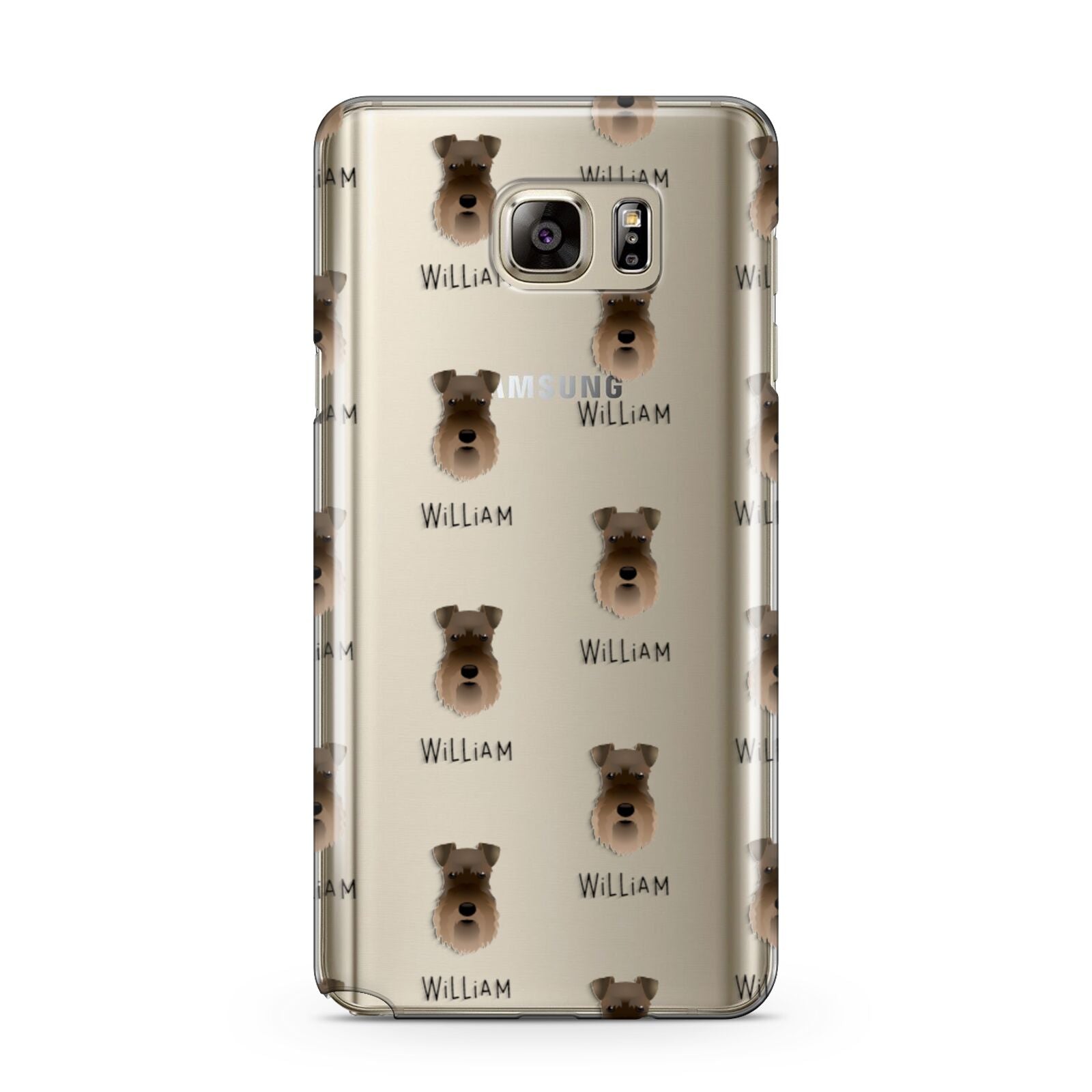Schnauzer Icon with Name Samsung Galaxy Note 5 Case