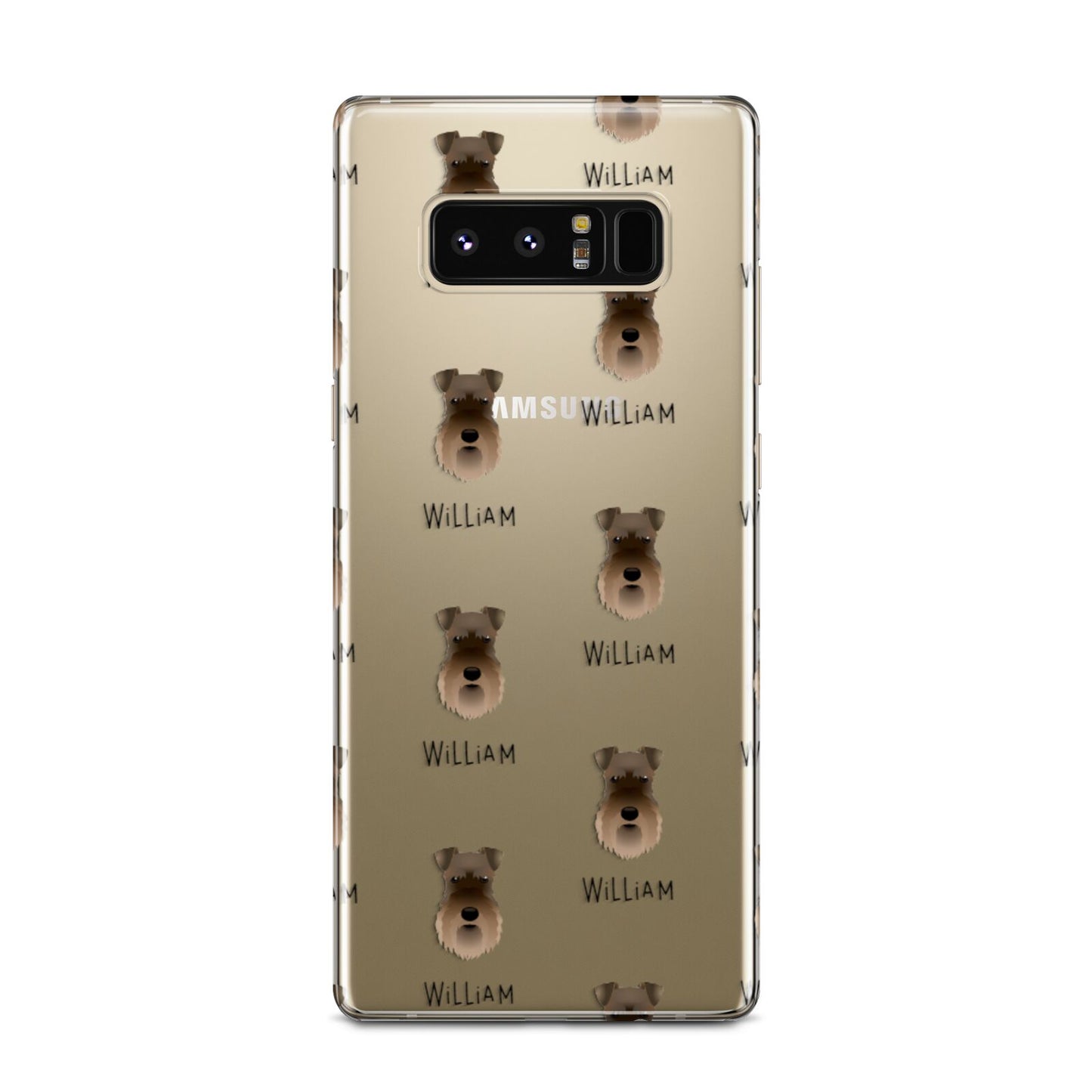 Schnauzer Icon with Name Samsung Galaxy Note 8 Case