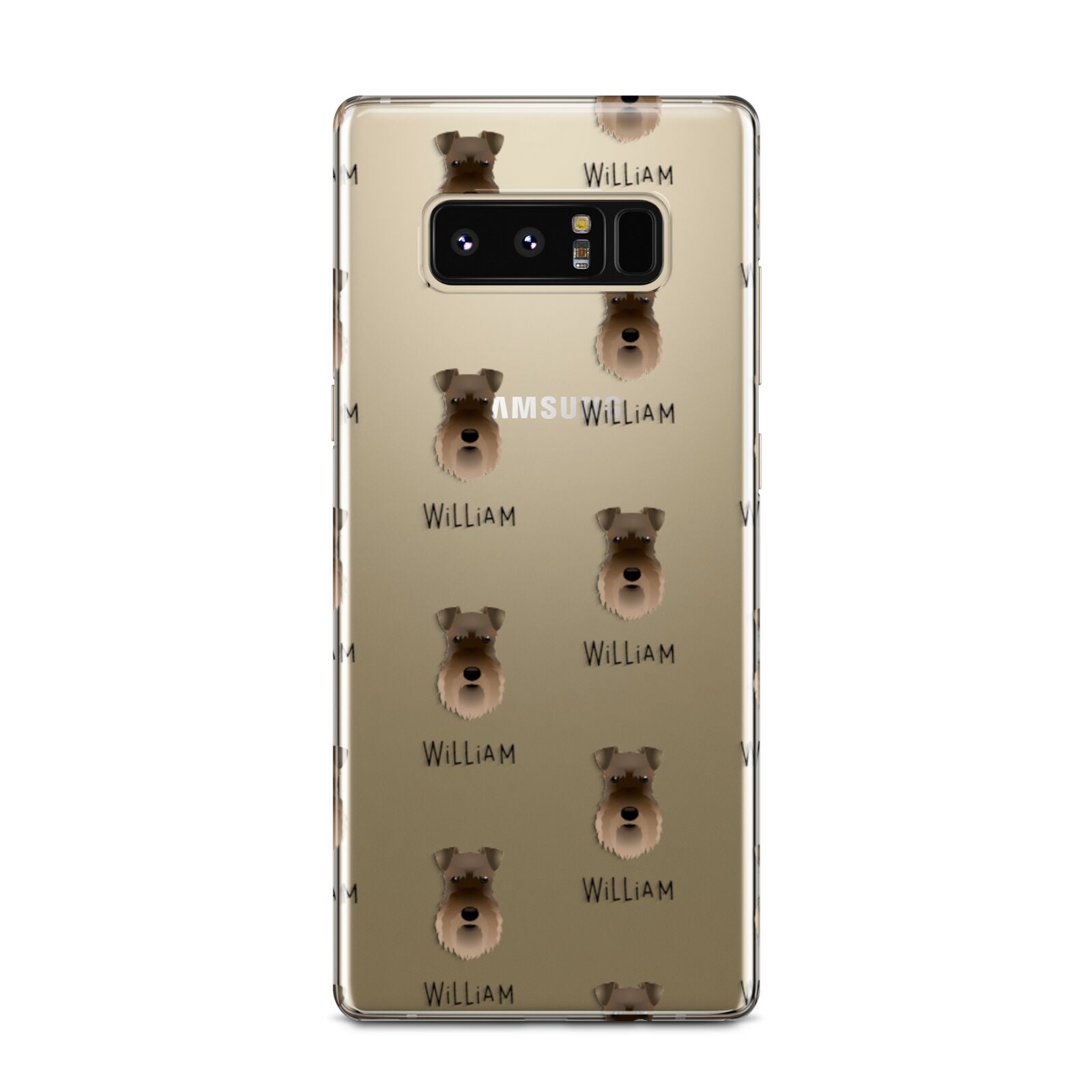 Schnauzer Icon with Name Samsung Galaxy Note 8 Case