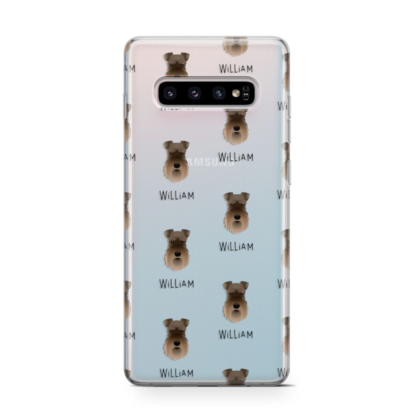 Schnauzer Icon with Name Samsung Galaxy S10 Case