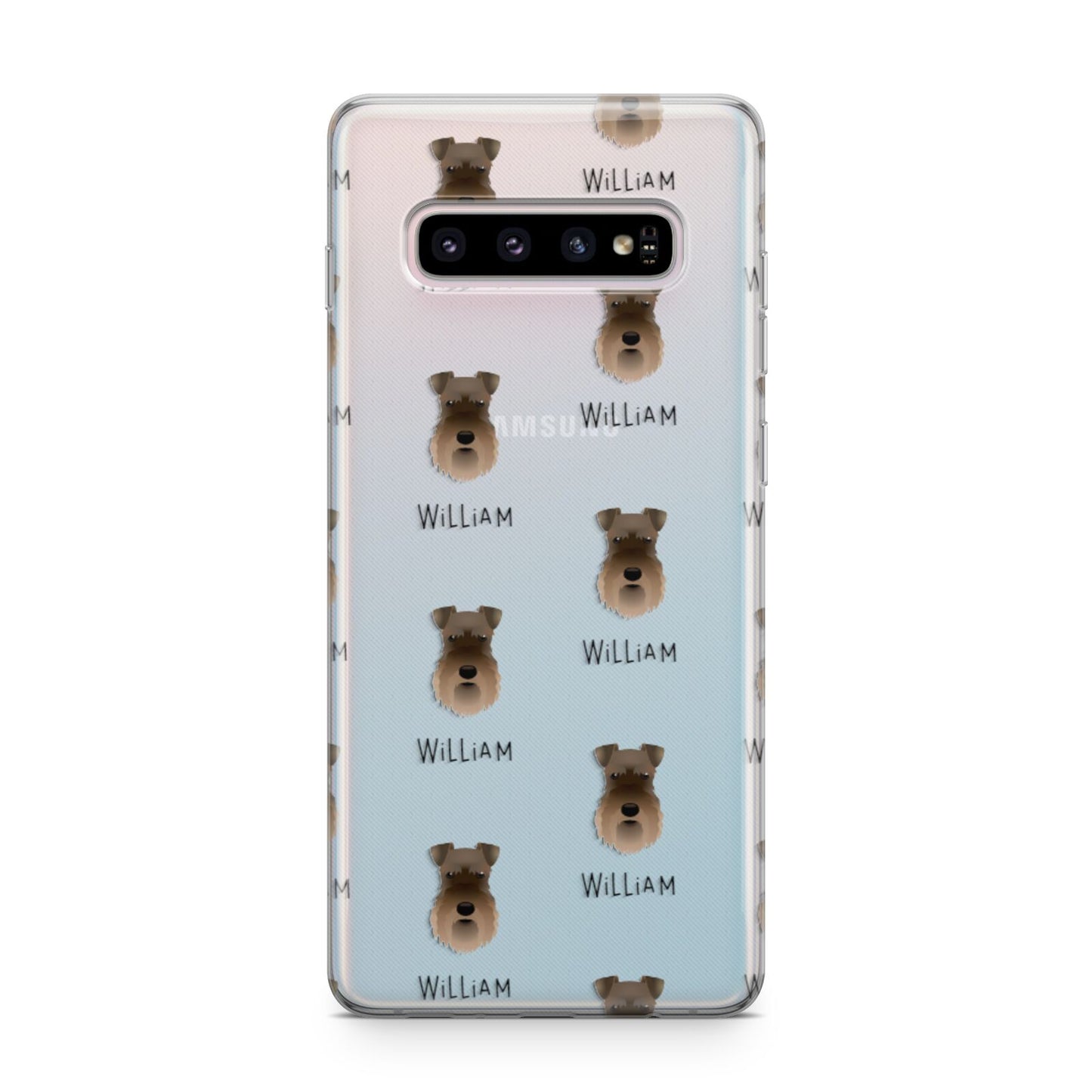 Schnauzer Icon with Name Samsung Galaxy S10 Plus Case