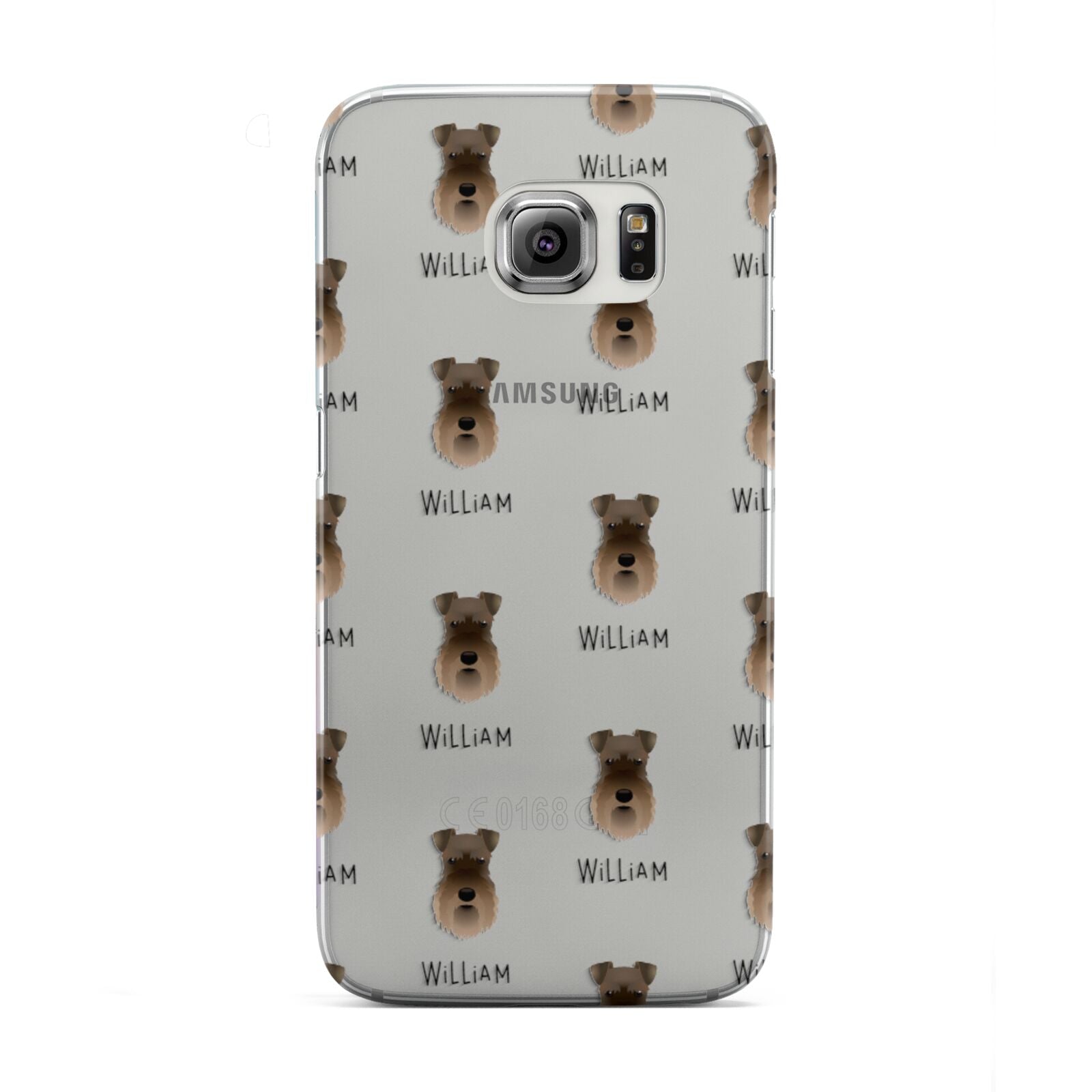 Schnauzer Icon with Name Samsung Galaxy S6 Edge Case