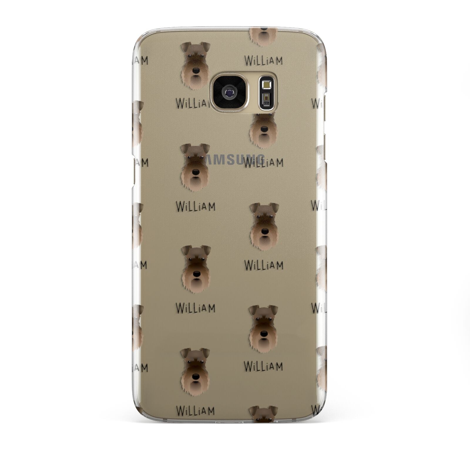 Schnauzer Icon with Name Samsung Galaxy S7 Edge Case