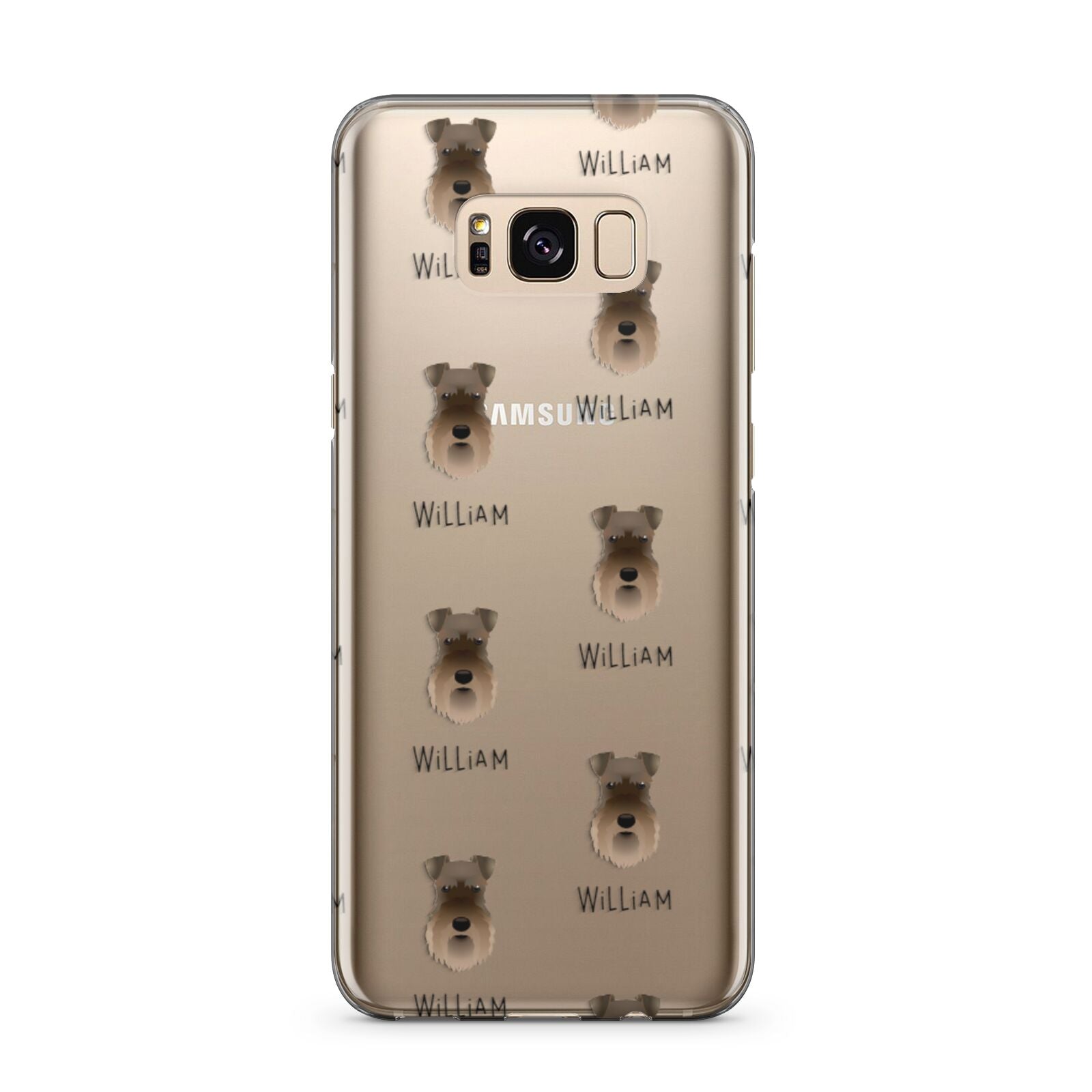Schnauzer Icon with Name Samsung Galaxy S8 Plus Case