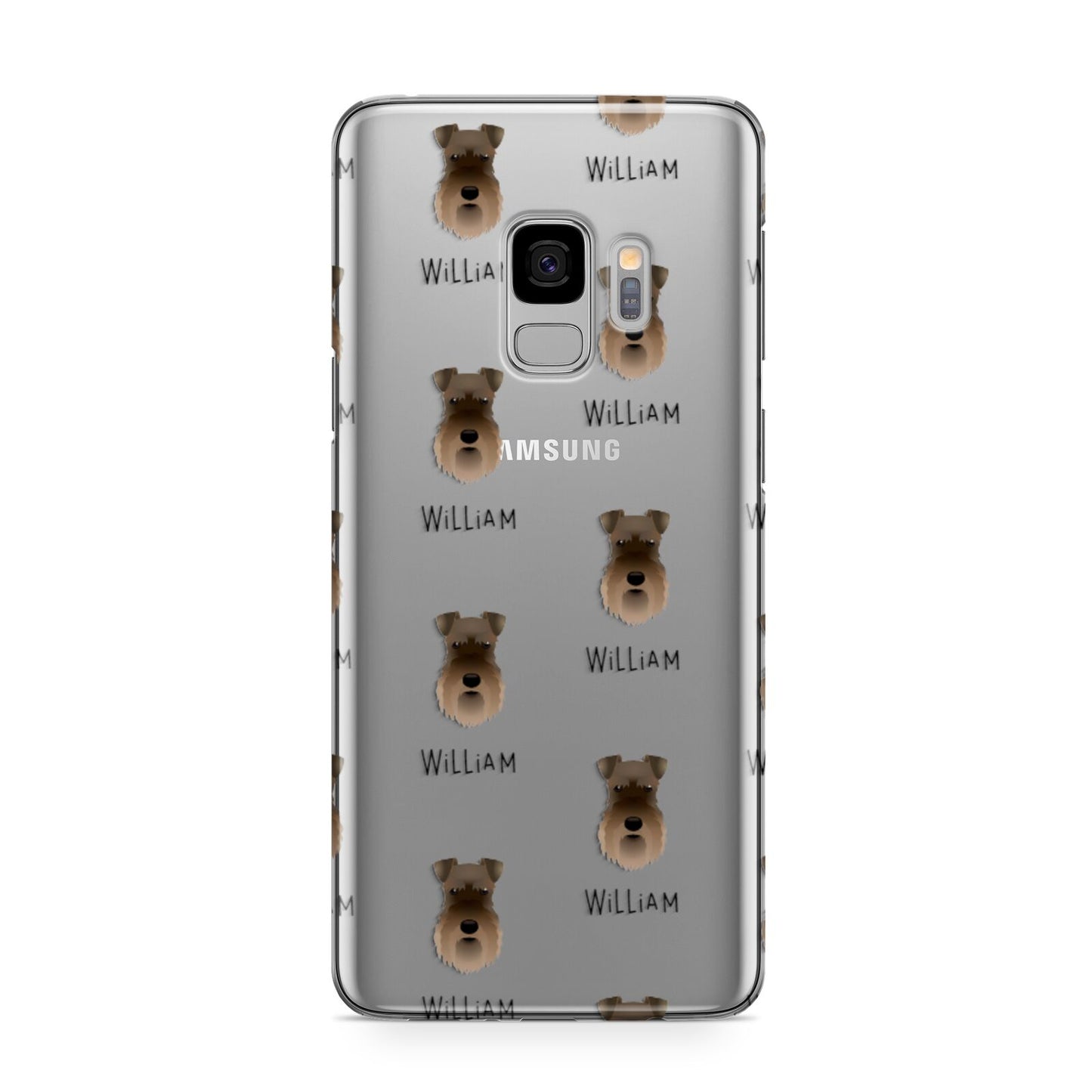 Schnauzer Icon with Name Samsung Galaxy S9 Case