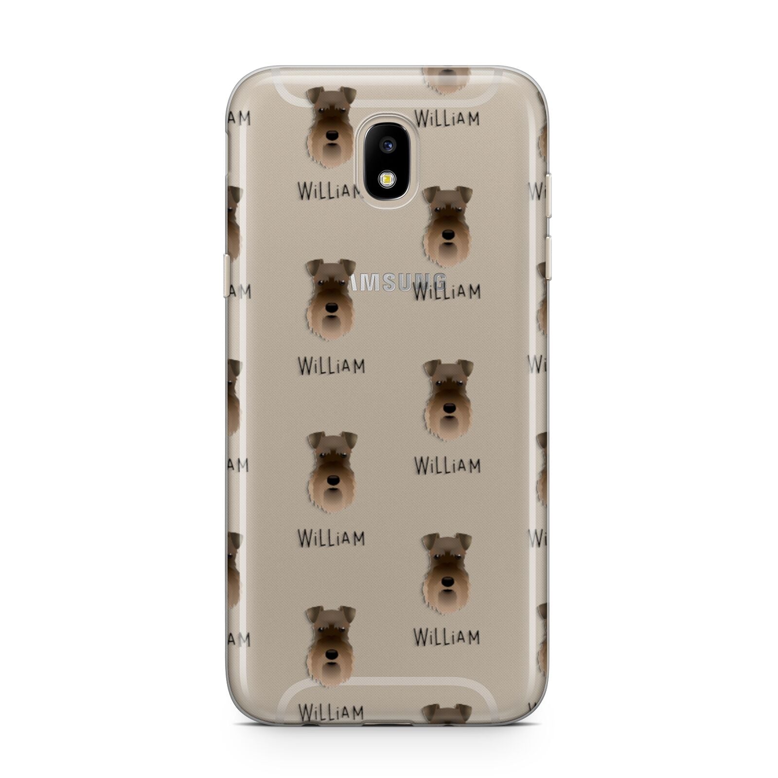 Schnauzer Icon with Name Samsung J5 2017 Case