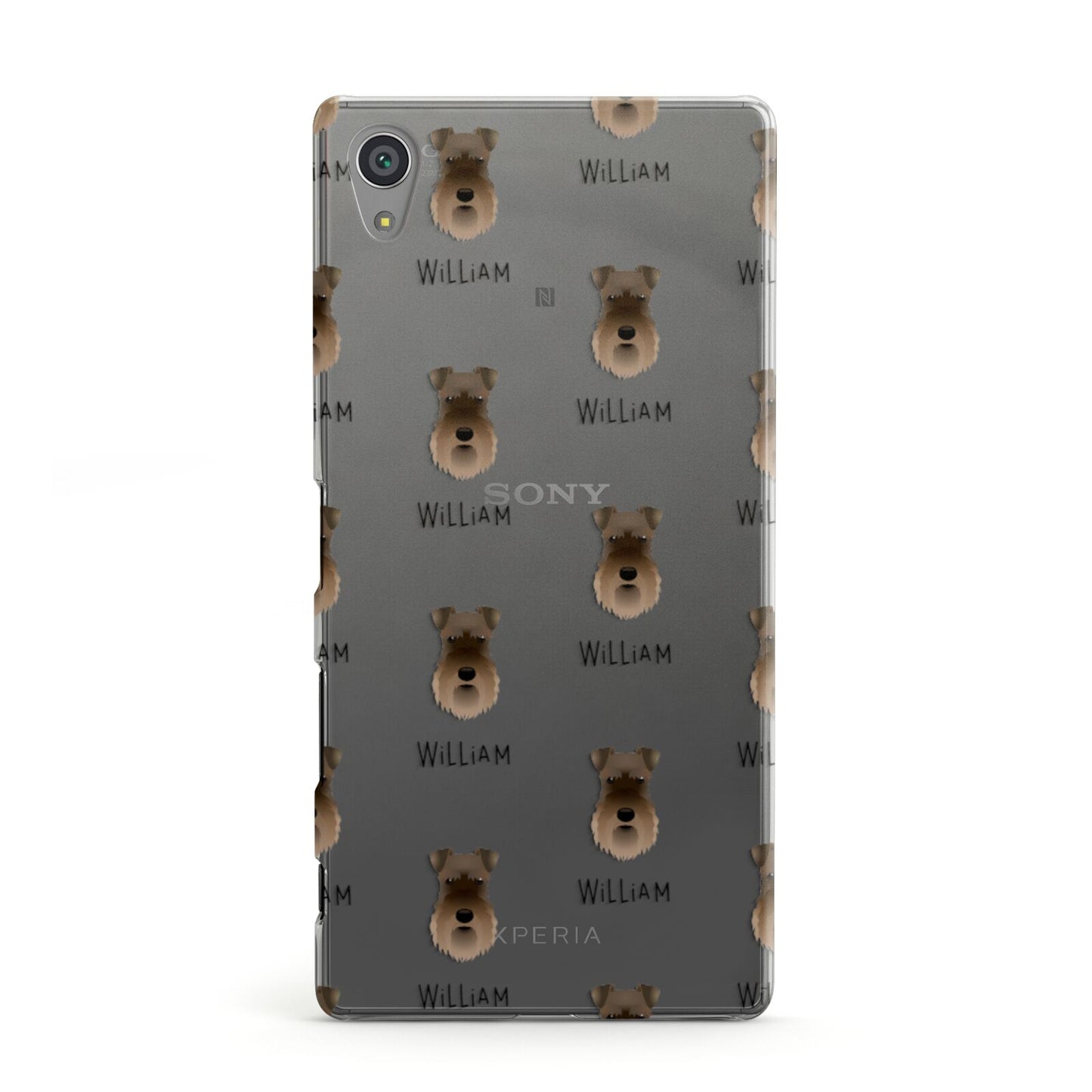 Schnauzer Icon with Name Sony Xperia Case