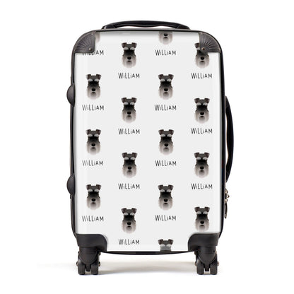 Schnauzer Icon with Name Suitcase