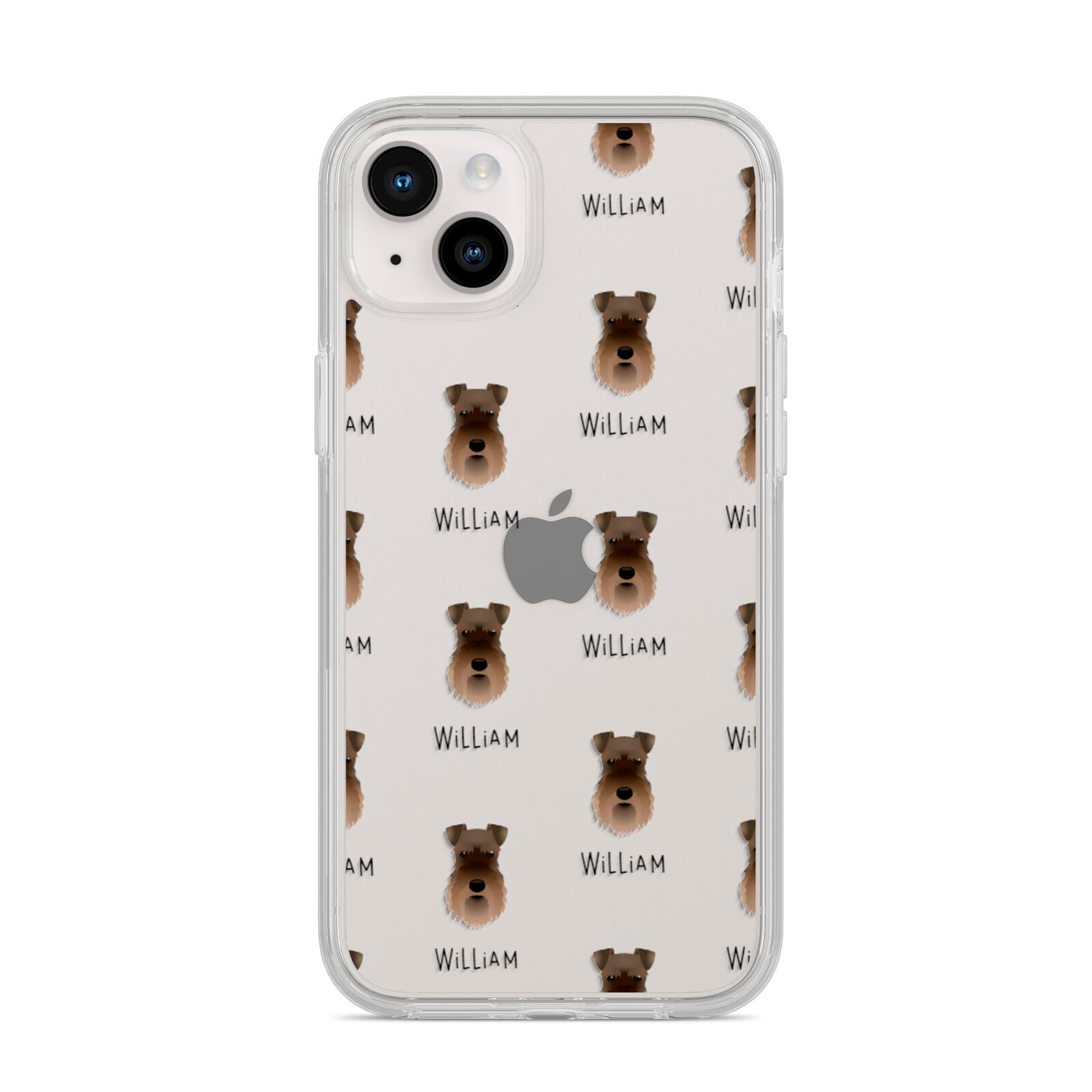 Schnauzer Icon with Name iPhone 14 Plus Clear Tough Case Starlight