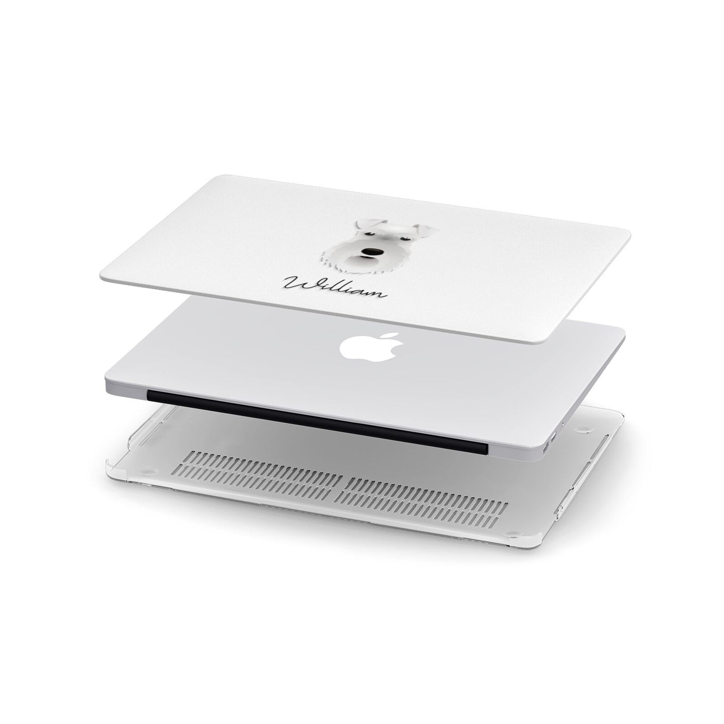Schnauzer Personalised Apple MacBook Case in Detail
