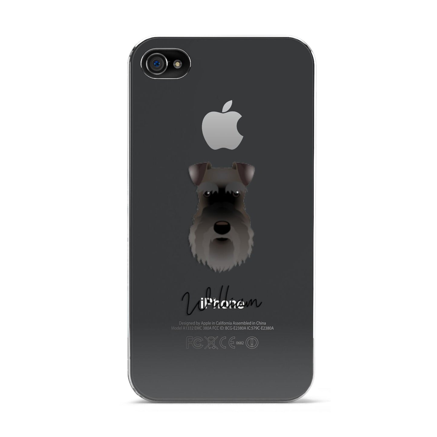 Schnauzer Personalised Apple iPhone 4s Case