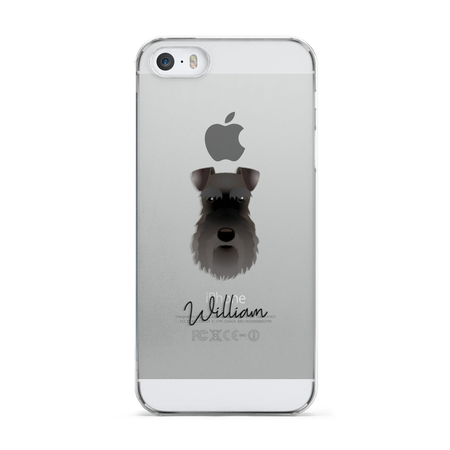 Schnauzer Personalised Apple iPhone 5 Case