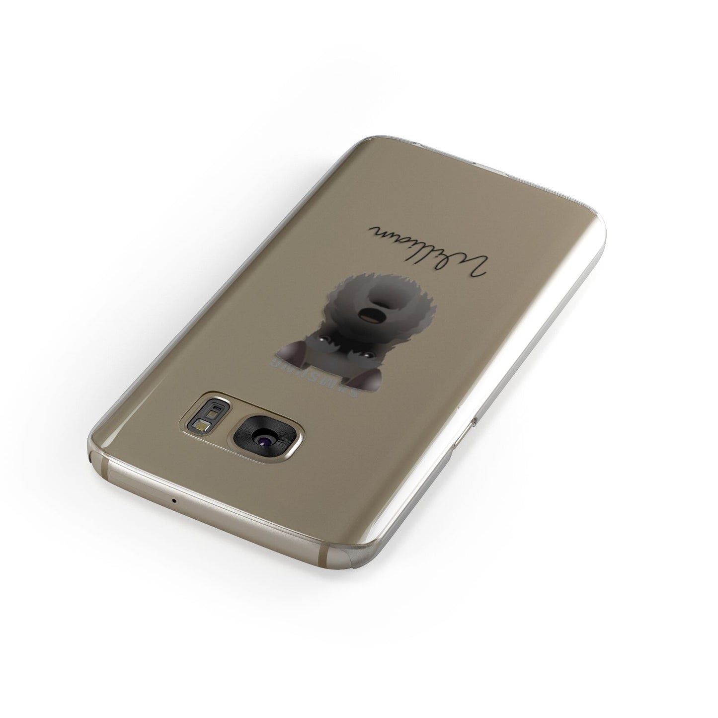 Schnauzer Personalised Samsung Galaxy Case Front Close Up