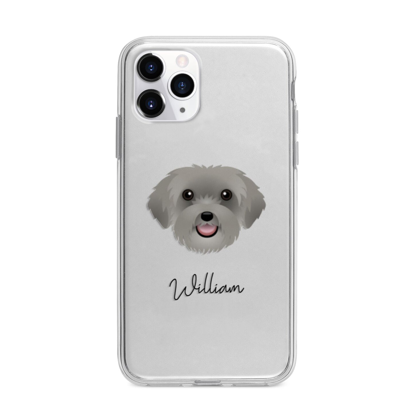 Schnoodle Personalised Apple iPhone 11 Pro in Silver with Bumper Case