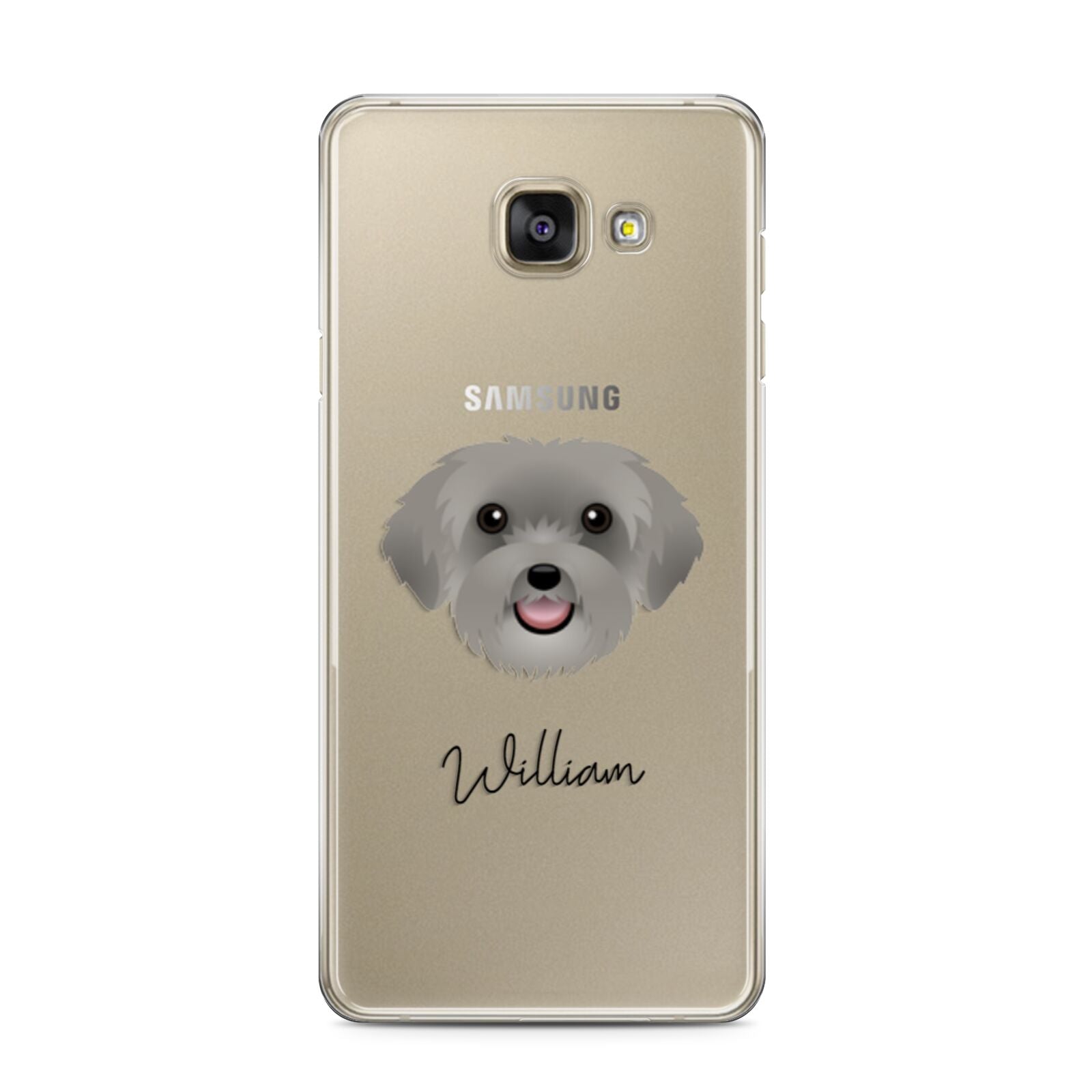 Schnoodle Personalised Samsung Galaxy A3 2016 Case on gold phone