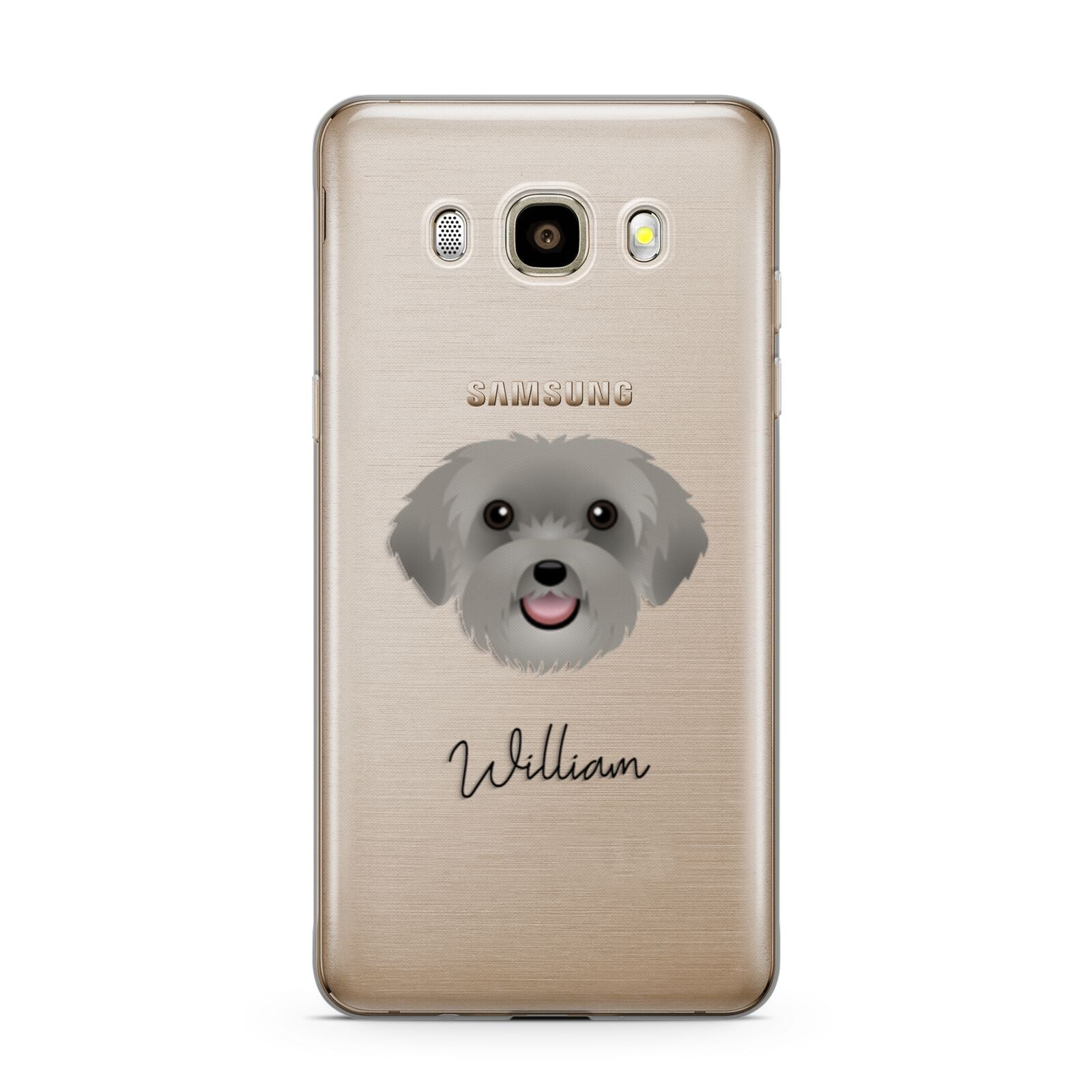 Schnoodle Personalised Samsung Galaxy J7 2016 Case on gold phone