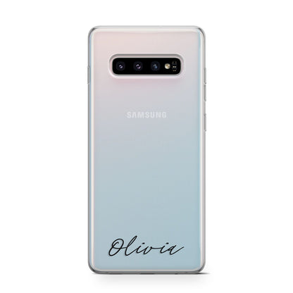 Scroll Text Name Samsung Galaxy S10 Case