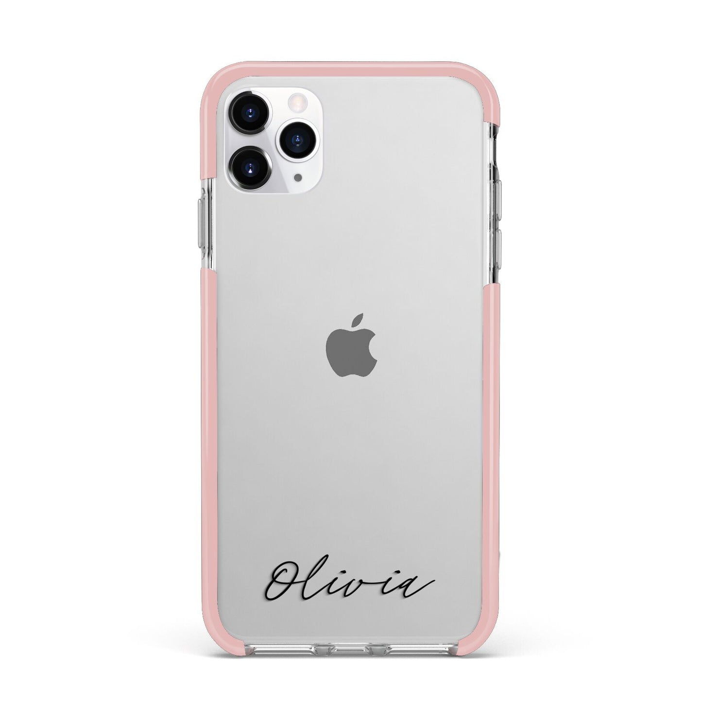 Scroll Text Name iPhone 11 Pro Max Impact Pink Edge Case