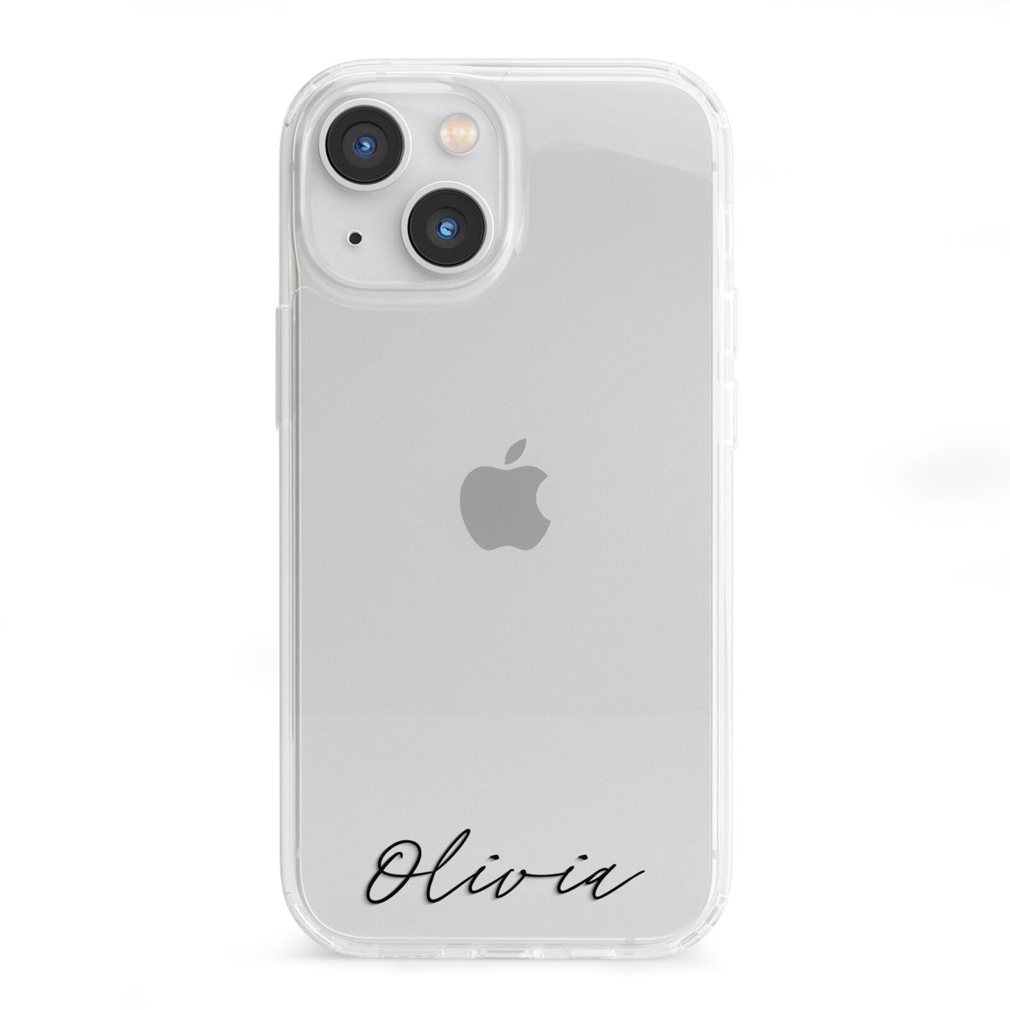 Scroll Text Name iPhone 13 Mini Clear Bumper Case