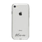 Scroll Text Name iPhone 8 Bumper Case on Silver iPhone