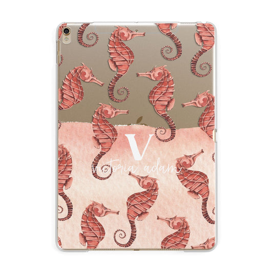 Sea Horse Personalised Apple iPad Gold Case